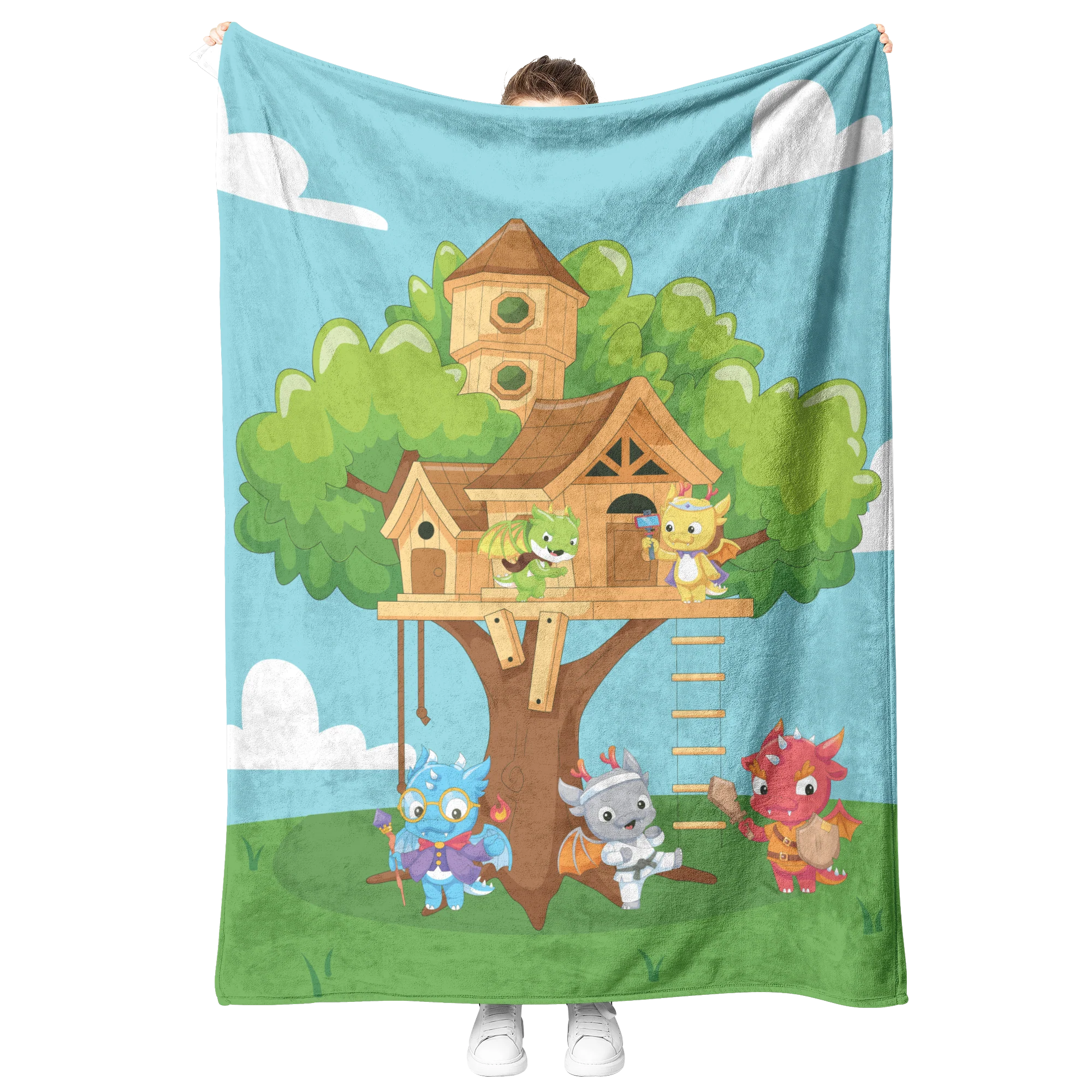 Camelot Scene Fleece Baby Blanket - Image 3