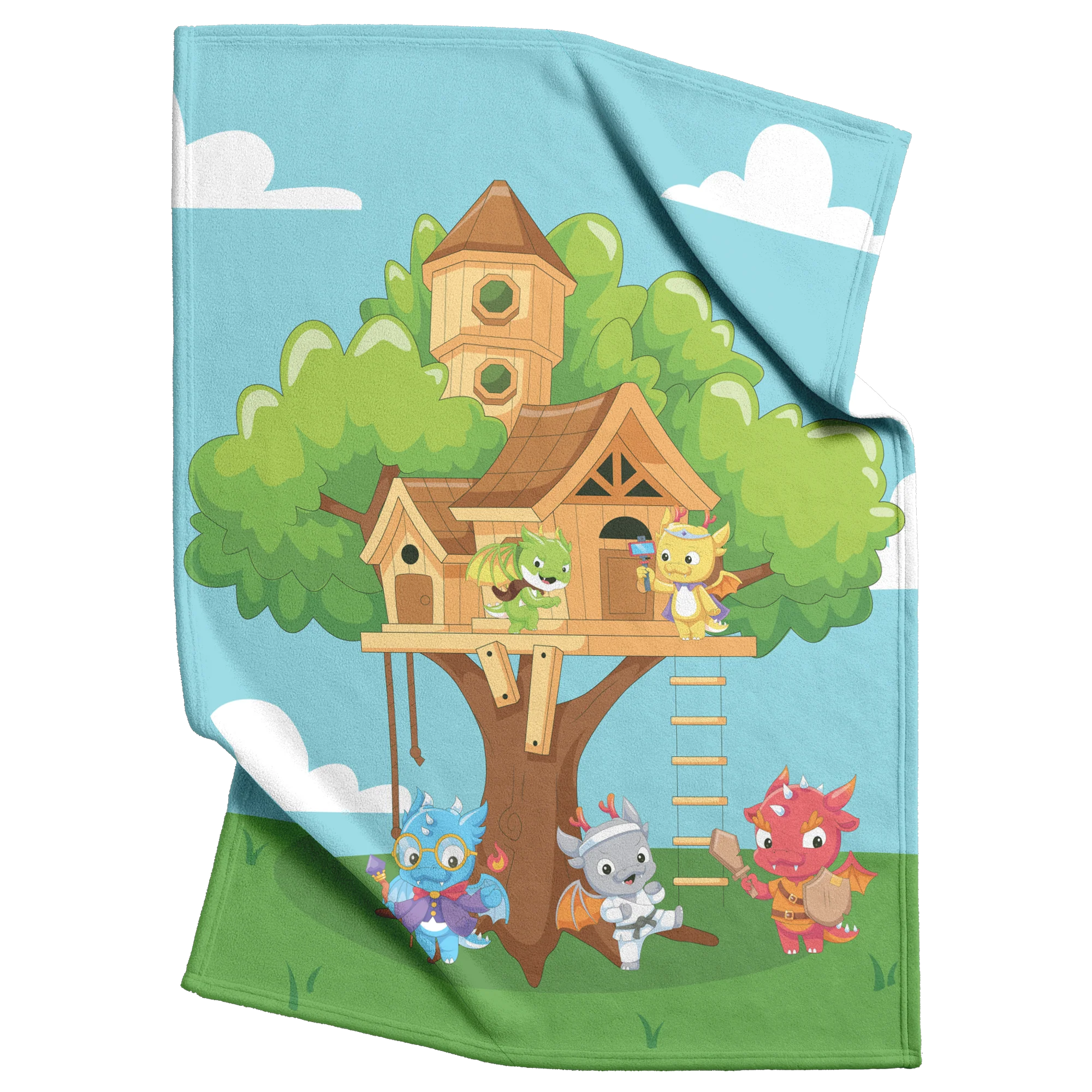 Camelot Scene Fleece Baby Blanket - Image 4