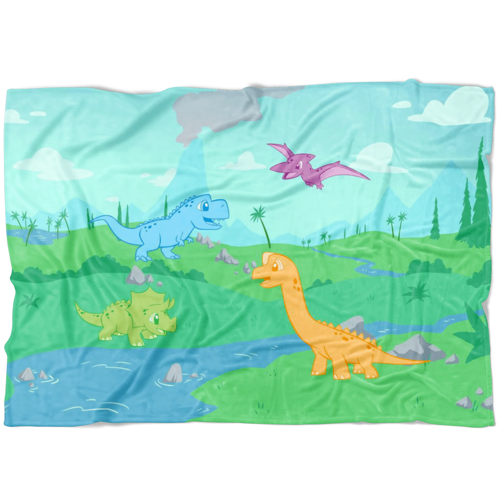 Little Rawr Fleece Baby Blanket - Image 3